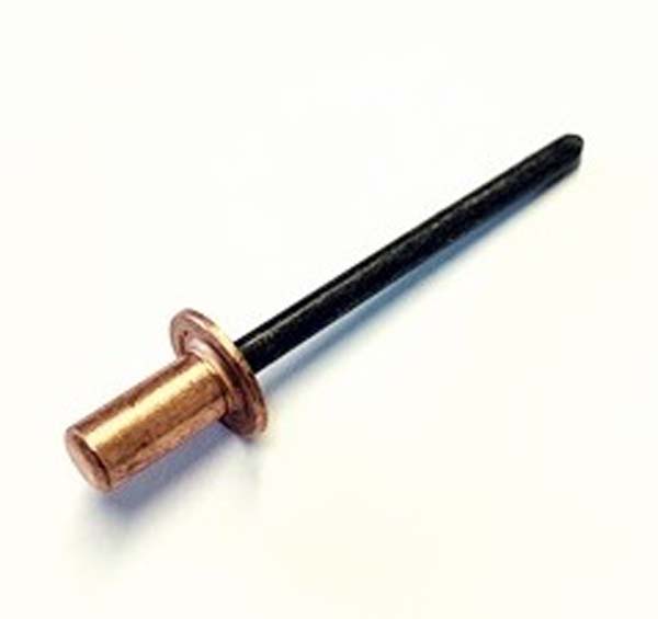 3.2mm X 6.5mm SEALED RIVET Copper / Stainless Steel (0.5mm-2.0mm GRIP RANGE) 